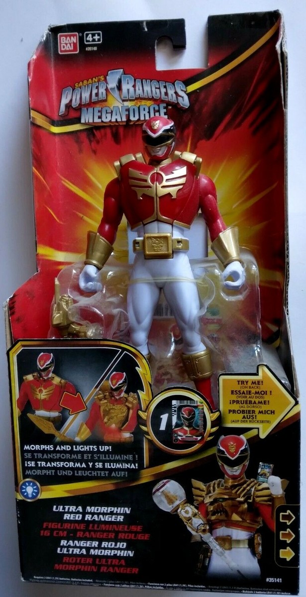 【未使用品】BANDAI POWER RANGERS MEGAFORCE レッド Power Rangers Megaforce Red Ranger Action Figure Damaged