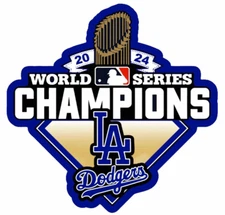 L.A. Dodgers World Series Champions 2024 Logo type MLB Baseball Die-Cut MAGNET