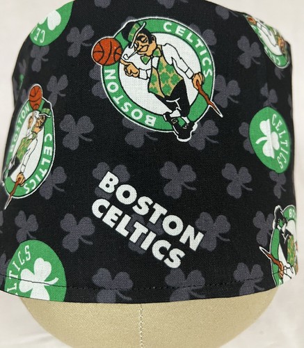 Men/Women Surgical Scrub Cap Lined Boston Basketball Cool 100% Cotton - Picture 2 of 3