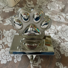 Paw Best Friend Dog Stocking Holder Christmas Holiday Mantel Hook 5x6 Silver S07
