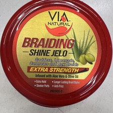 Via Natural Braiding Shine Jelo Extra Strength 8oz, 1 Fl Oz Pack of 1