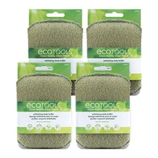 EcoTools 4 Pack Exfoliating Body Buffers Vegan Bathing Sponge Set