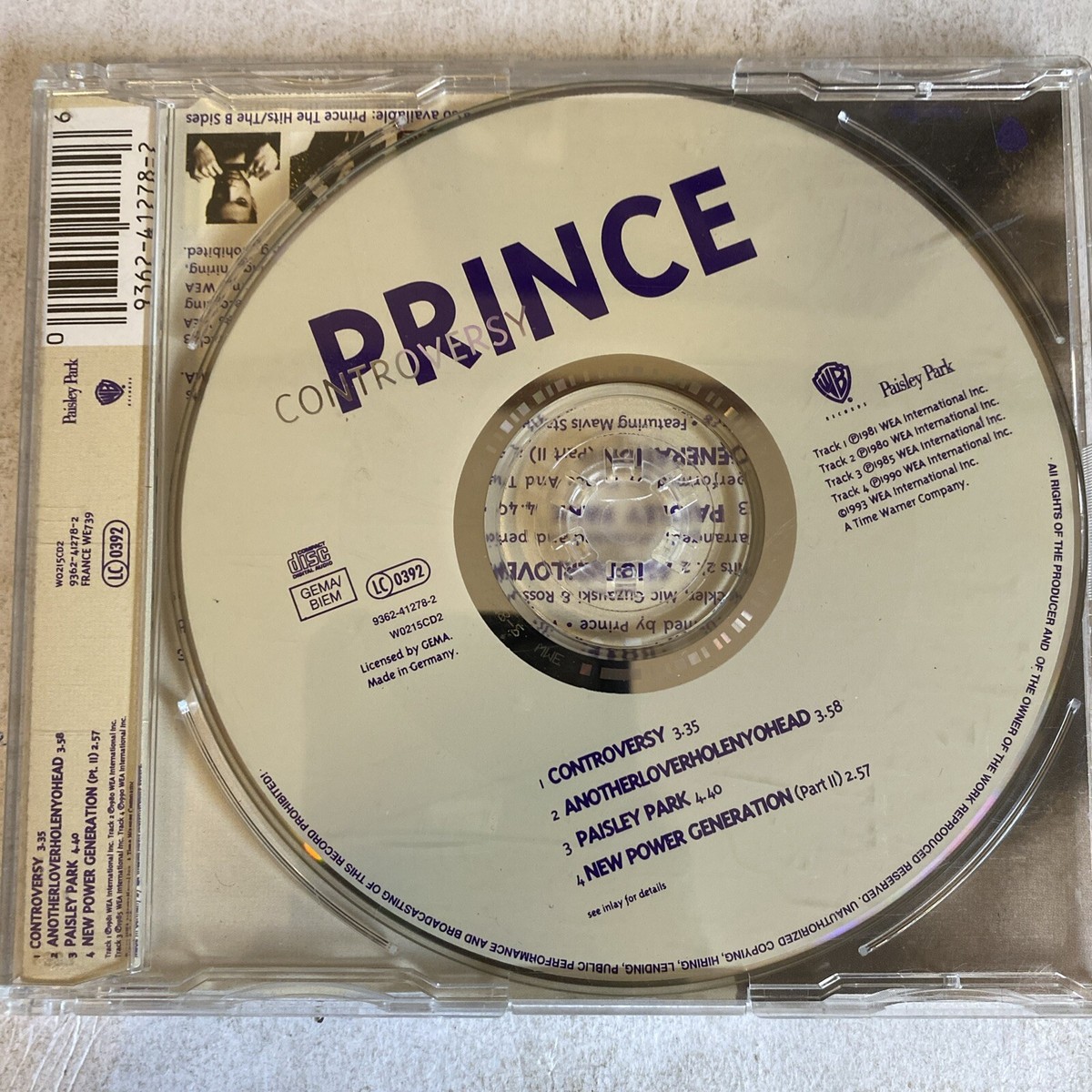 Controversy / Anotherloverholenyohead / NPG (Part II) - Prince CD