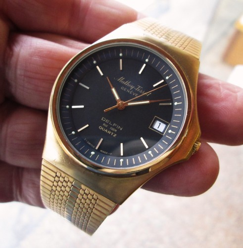 1980's MATHEY-TISSOT Delfin Wriswatch, All Stainless Steel - NEW OLD STOCK