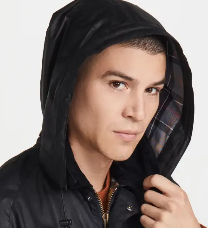 Navy ~ BARBOUR WAXED COTTON HOOD for Barbour Wax Jackets British Classic