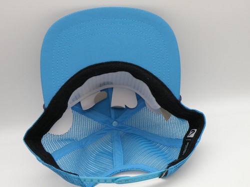 KBF Mesh Snapback Hat Cap Blue w/ Brown Leather Applique by FlyLow - Bild 8 von 12