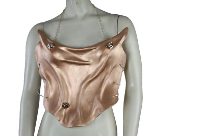 Golden Flow Curve Resin Corset Bustier Top Womens Party Club Festival Wear OS