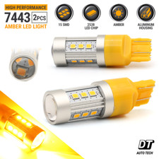 Syneticusa 7443 7440 7444 Led Amber Yellow Light Bulbs Turn Signal Parking Drl
