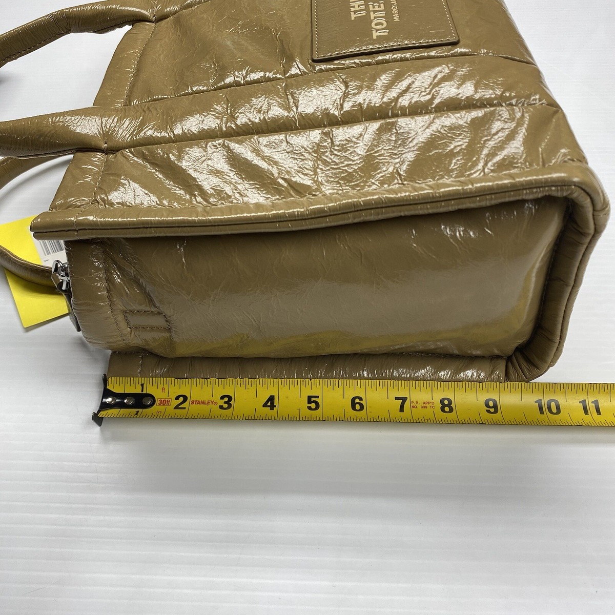 バッグ Marc Jacobs vintage Lamb Leather ToteBag Marc Jacobs The Tote Bag Light Brown Medium Shiny Crinkle