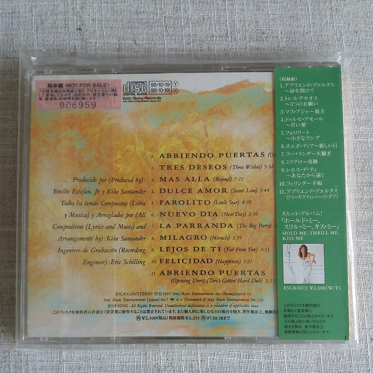 GLORIA ESTEFAN - ABRIENDO PUERTAS JAPAN CD with OBI | eBay UK
