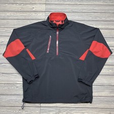 Zero Restriction Tour Series Men's 1/4 Zip Windbreaker Golf Pullover Size M Red