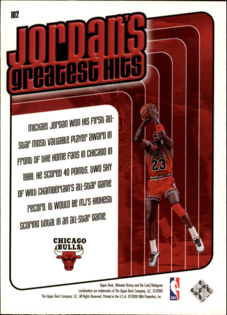 1999-00 Upper Deck Ultimate Victory #102 Michael Jordan Chicago 