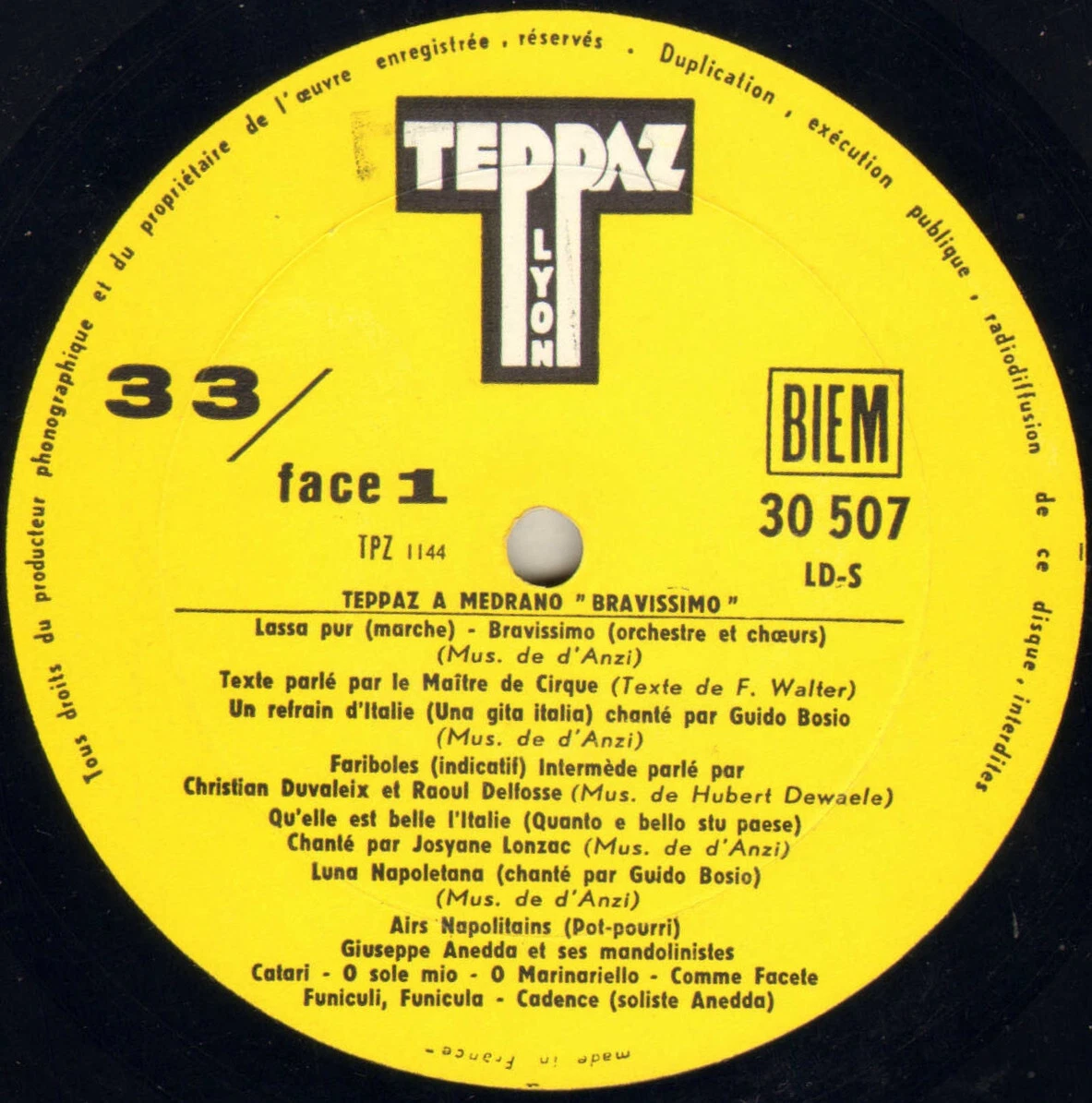 HUBERT DEWAELE "A MEDRANO BRAVISSIMO" LP TEPPAZ 30.507 Josyane Lonzac!