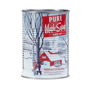 Pure Certified Organic Quebec Maple Syrup, 540ml Can, 2-Pack, Product of Canada