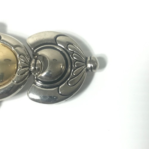 Dame Belt Women's Belt Buckle VTG Gold Silver Floral 1.5" Classic Ornate Ladies - Picture 3 of 10