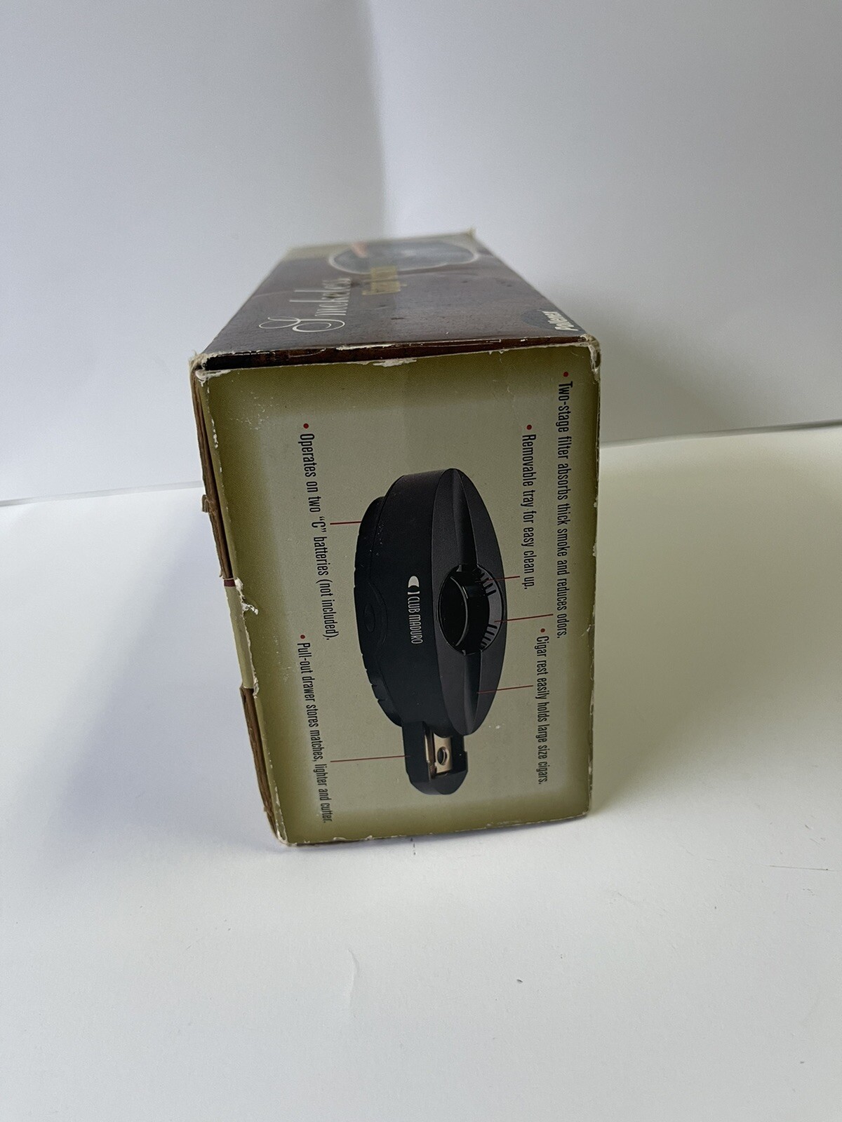 Pollenex Club Maduro Smokeless Cigar Ashtray Black CG620 The Rival