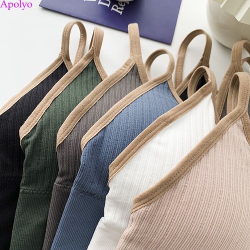 Damen Colorblock Reißverschluss Spaghetti Bustier Crop Tops BH Weste Bralette Camisole Tank - Bild 4 von 25