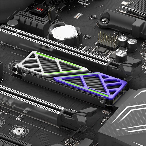 SSD Heatsink Magnesium Aluminum Alloy NVME NGFF Radiator PC Efficient Cooler L - Photo 8/12