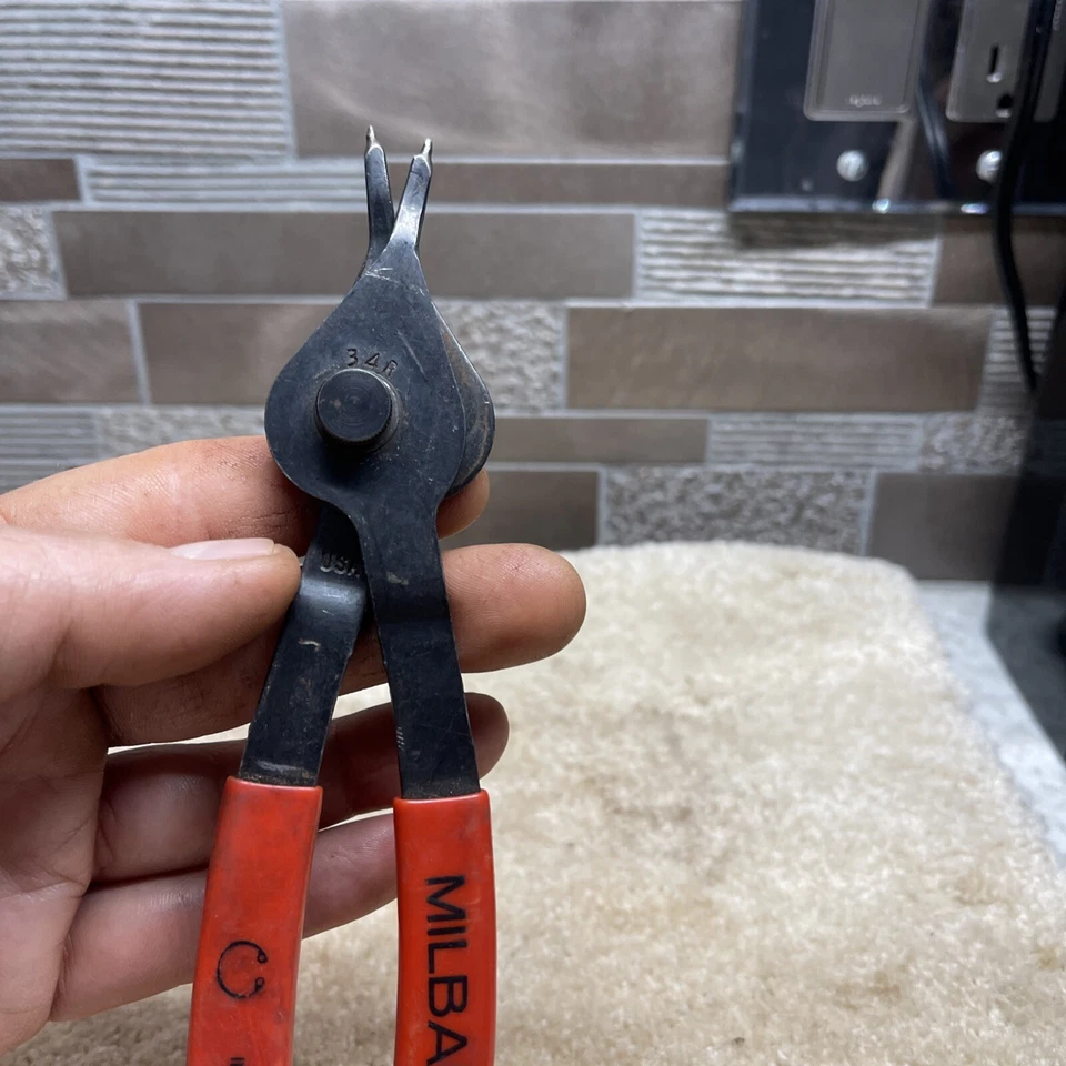 VINTAGE MILBAR 34R EXTERNAL INTERNAL RETAINING SNAP RING PLIERS USA 44022 - Image 4 of 4