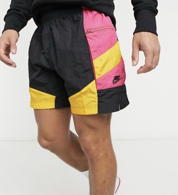 black and yellow nike shorts