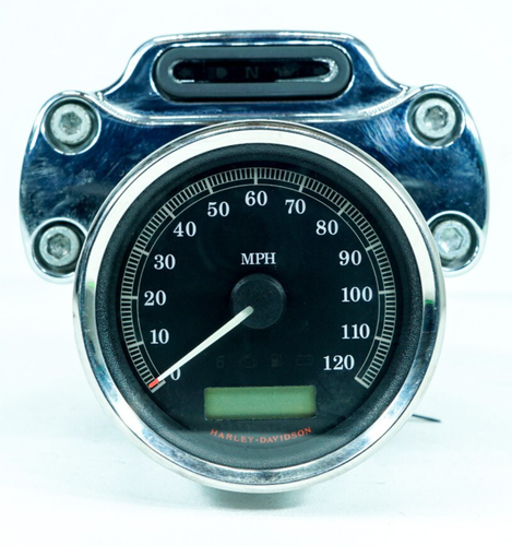 08 Harley Sportster Custom OEM Speedometer Speedo Gauge 15K & Risers Holder 1324