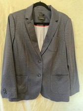 Talbots Two Button Aberdeen Blazer Navy Heather Sz. 16 PRISTINE Free US Shpg