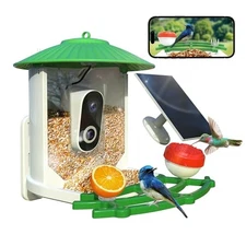 Smart Bird Feeder with Camera, 2K Live View AI Identify Birds Species with 