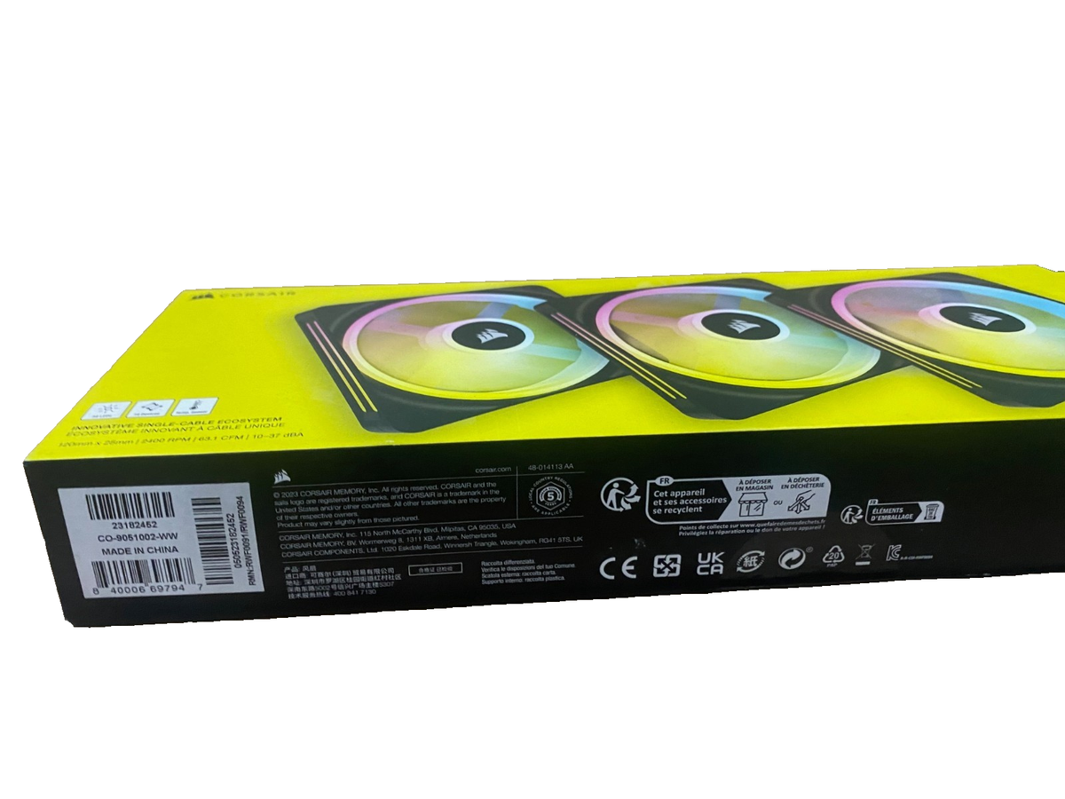 CORSAIR iCUE LINK QX120 RGB 120mm Case Fan, Set of Three, Starter