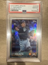 2015 TOPPS UPDATE RAINBOW FOIL #US398 J.T. REALMUTO RC MARLINS PSA 10