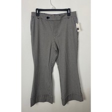 NEW Women Maeve by Anthropologie houndstooth plaid culotte dress pants, 6