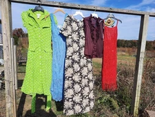 15 piece 1990s-y2k clothing lot dresses, shirts, spring, summer, floral, grunge