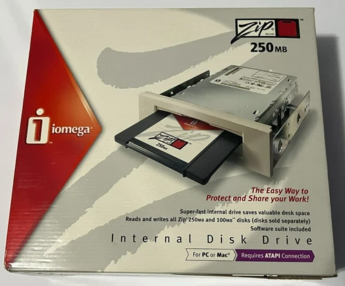 iOmega 250MB Internal Zip Drive Z250ATAPI — New Open Box Complete