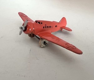 1930's VINTAGE BARCLAY U.S. ARMY AIRPLANE-ORANGE - VG HARD-TO-FIND PLANE LOOK!!