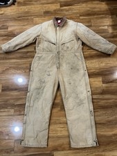 Vintage Carhartt Coveralls Workwear Quilted Insulation- Measurements In Pictures