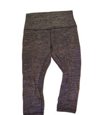 LULULEMON Wunder Under Crop Heathered Grey Size 8