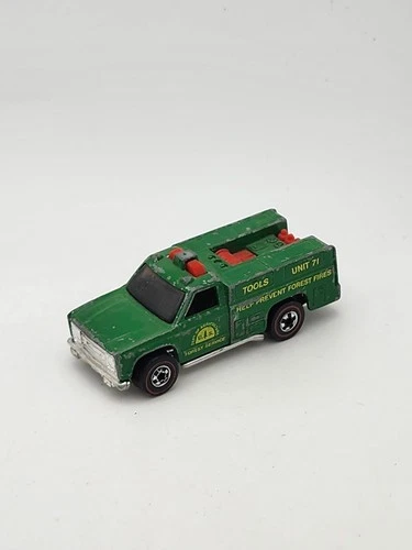Hot Wheels Forest Service Truck Vintage REDLINES Hong Kong GREEN Diecast