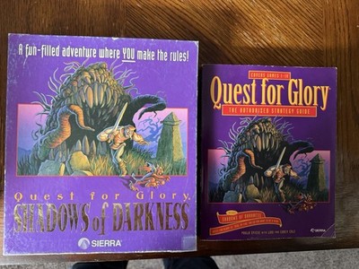 Quest for Glory 4 Shadows of Darkness  + Guide - Sierra 3.5 Disks - IBM PC