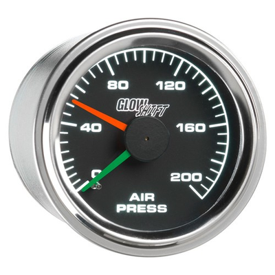 #ad #ad GlowShift Black Mechanical 200 PSI Dual Needle Air Pressure Suspension Gauge $59.99