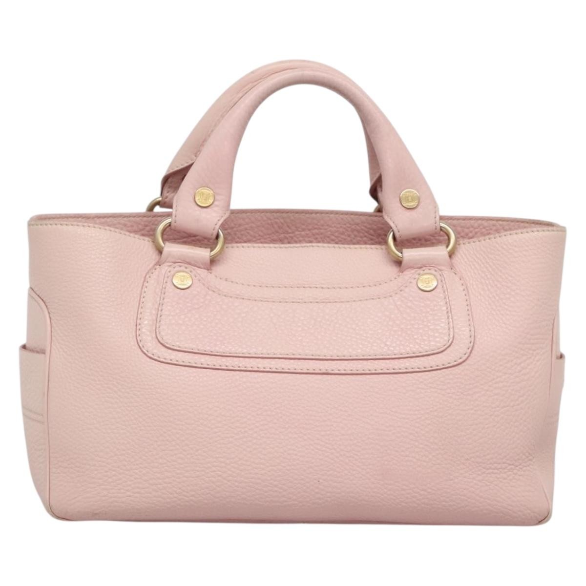 CELINE Boogie bag Hand Bag Leather Pink Auth ep9557 | eBay