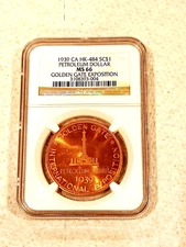 Brilliant  MS 66  1939 ~ SO-CALLED 1 DOLLAR HK 484 ~ GOLDEN GATE INT'L EXPO