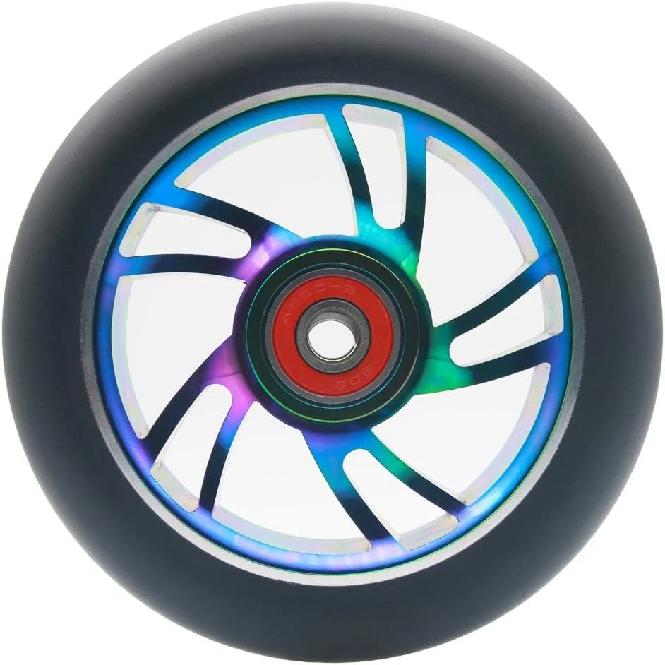 Ruedas para scooter profesional Z-FIRST 2 piezas 110 mm con ABEC 9 rodamientos 110 mm, púrpura A Foto 3 de 3