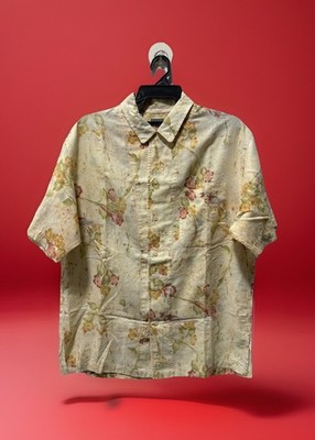 KENZO Linen Blend Pastel Floral Hawaiian Shirt Mens Free Size