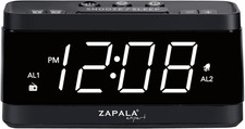 Alarm Clock Radio, 2 Alarms Large LED Display Digital FM Clock Radio with USB Ch