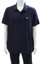 Lacoste Mens Cotton Collar Short Sleeve Polo Shirt Dark Navy Size 3XL