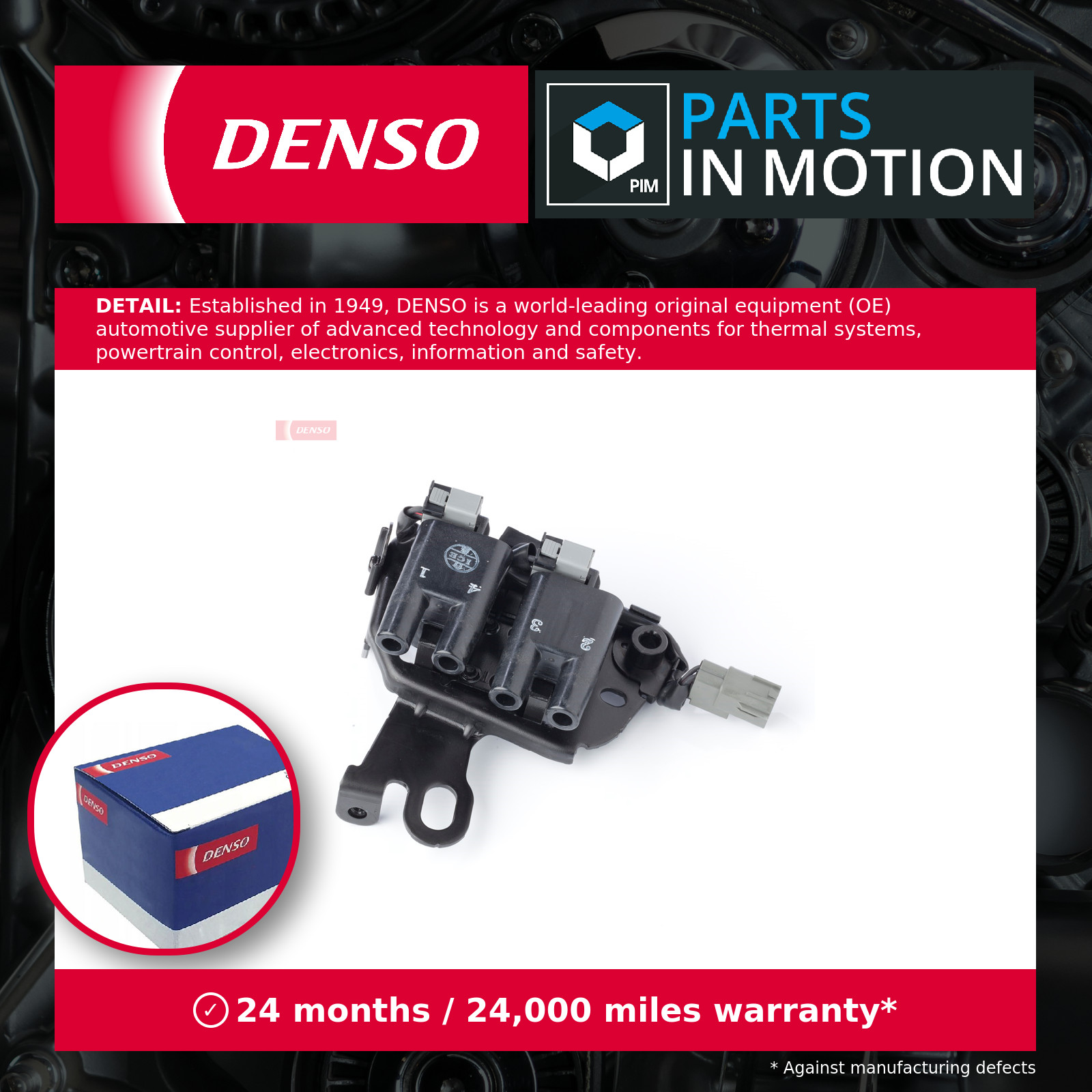Ignition Coil fits KIA SPORTAGE 2.0 04 to 07 G4GC Denso 2730123700 2730123710 - Image 13