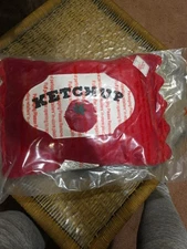 Ketchup Packet Shaped Plush Pillow Novelty Cushion
