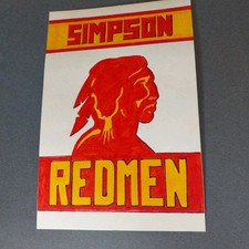 Simpson Redmen Indianola IA Iowa 4x6 Scrapbook Shadowbox Artwork Art Collage