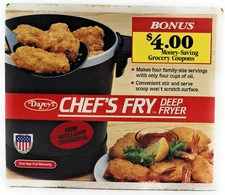Dazey Chef's Fry Deep Fryer Model 51401 DCF-31 Sealed 1991 year