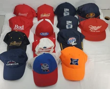 (14) Vintage/Modern Beer Hats All Adjustable New & Slightly Worn Various Brands