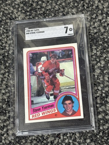 1984-85 Topps Steve Yzerman RC #49 Detroit Red Wings Hockey SGC 7 Rookie Card - Picture 1 of 2